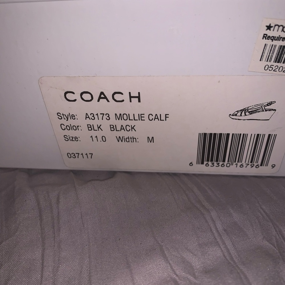 Coach black wedge heel sz 11